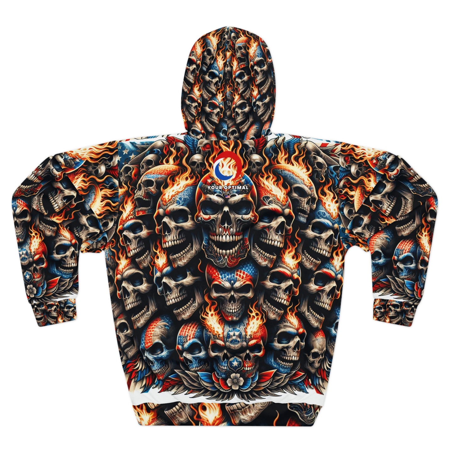 Incendiary Liberty Skull Fashion - Patriot Blaze Hoodie