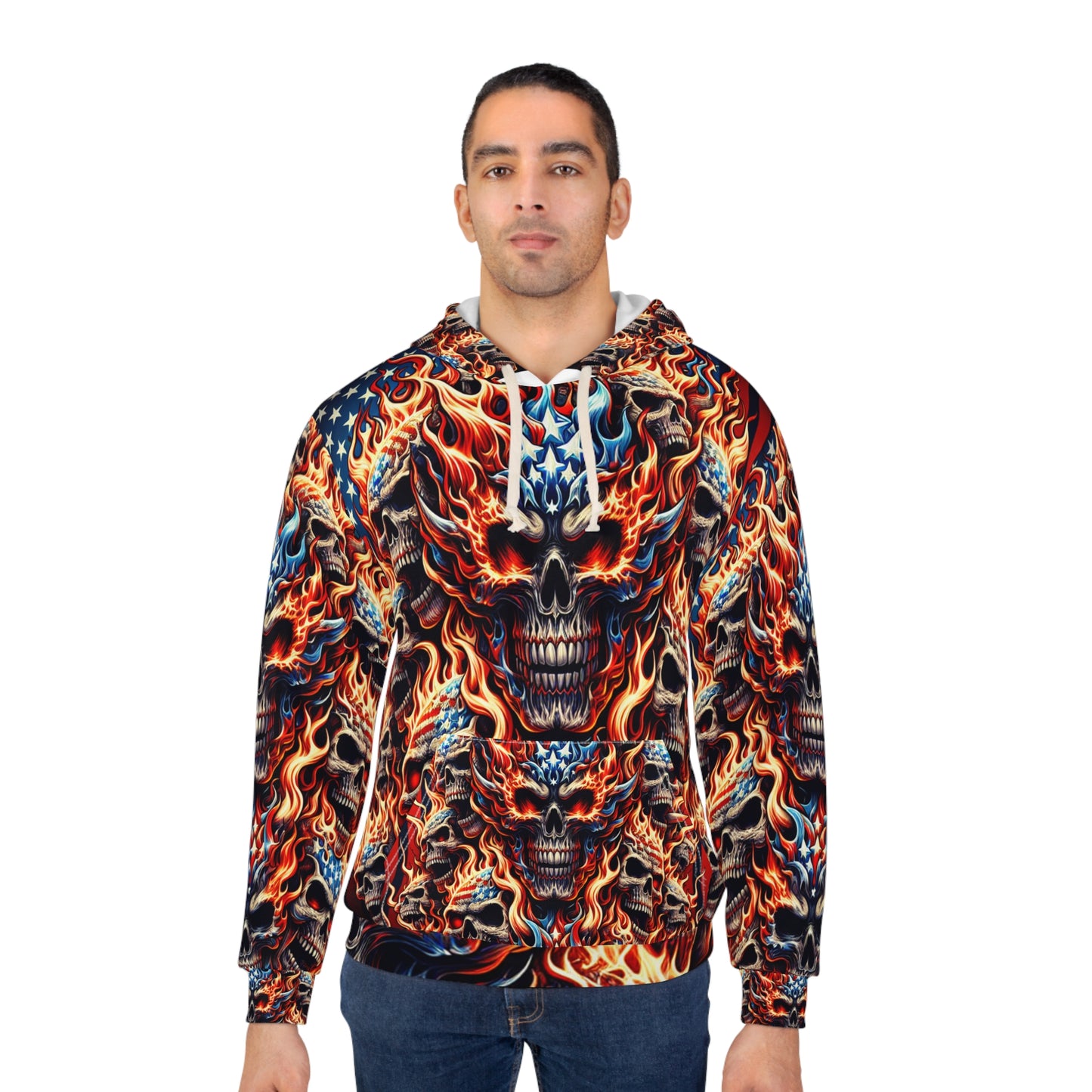 Eternal Flames Enigma Hoodie - Patriotic Streetwear