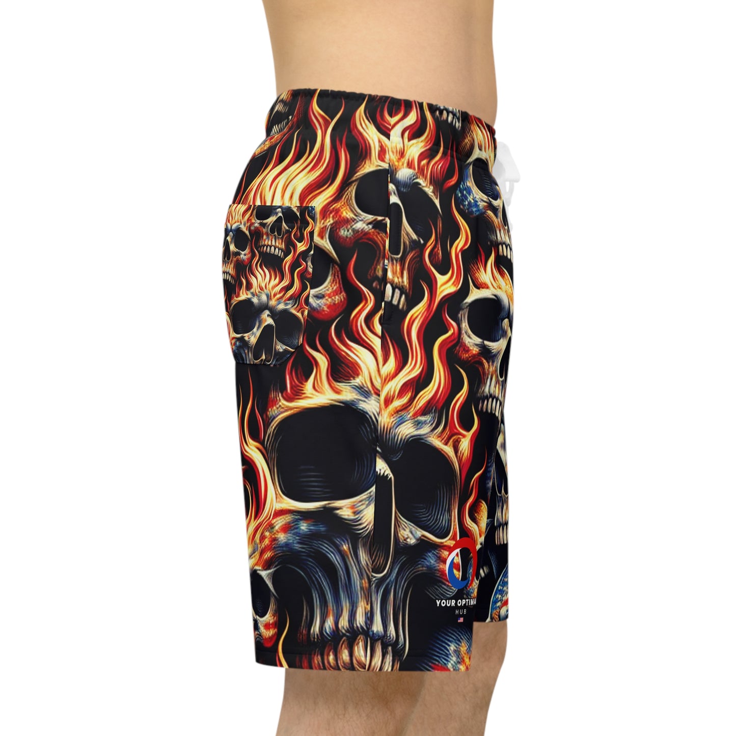 Haunting Patriot Blaze Shorts - Patriotic Streetwear