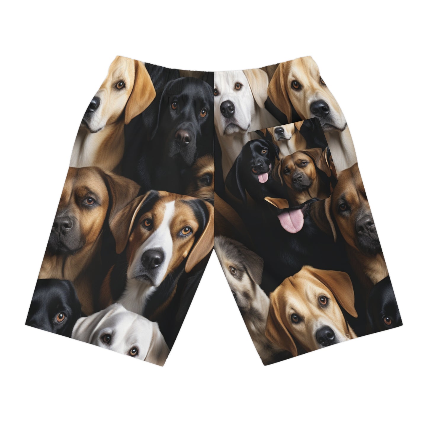 Canine Kaleidoscope Photoreal Shorts - Bold Dog Art Shorts