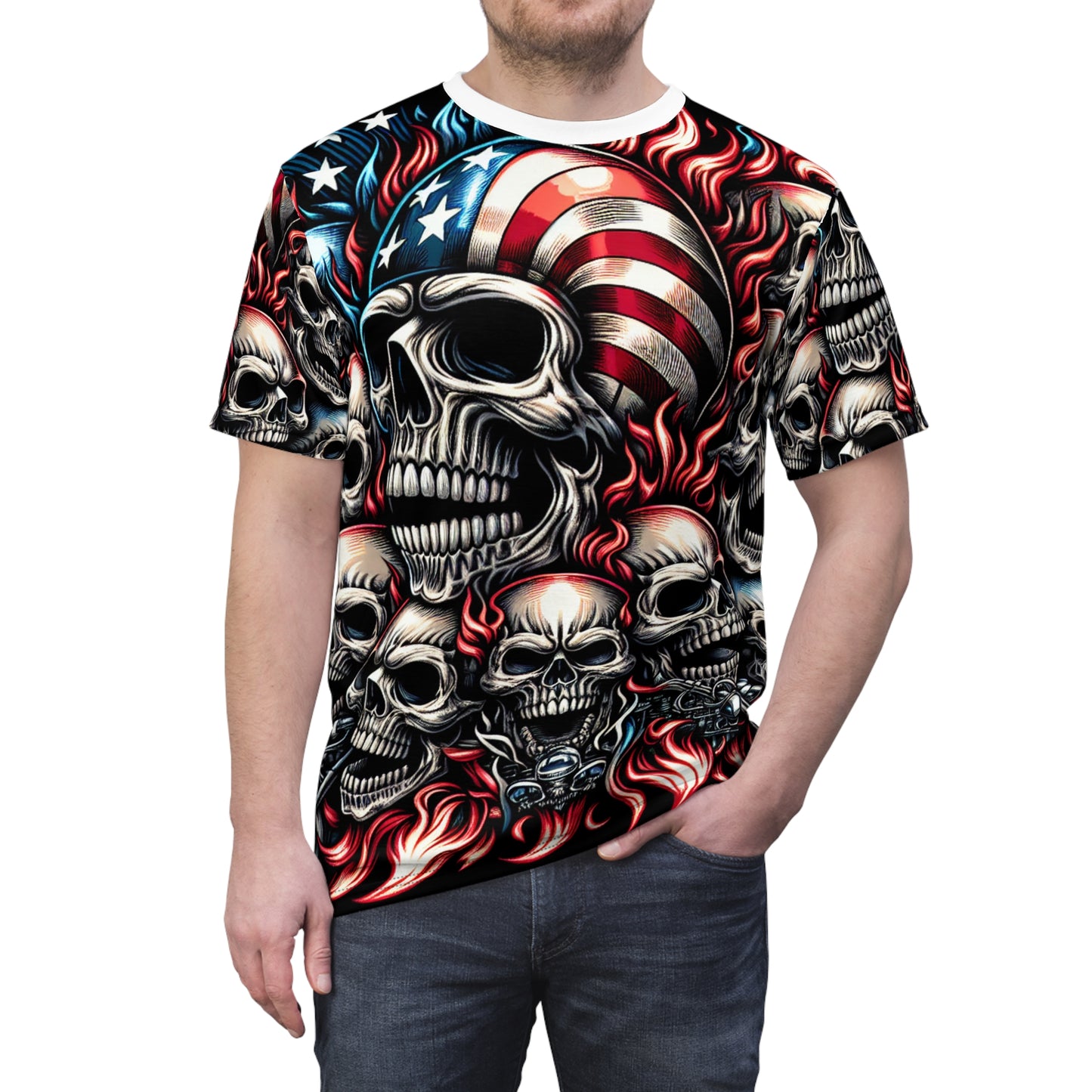 PyroPatriot Threads: Reaper's Roar - Patriotic Streetwear Tee