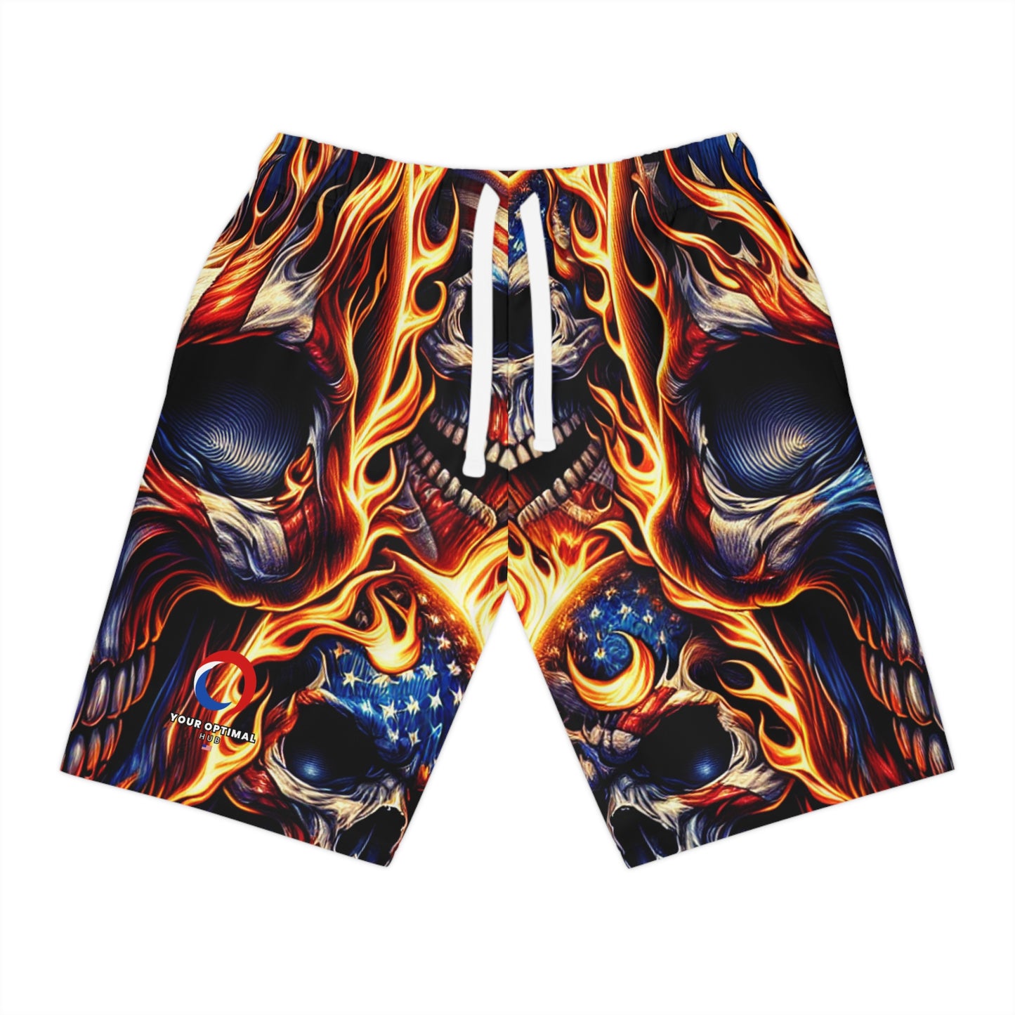 Inferno Skull Patriotic Havoc Shorts - Patriotic Streetwear Shorts