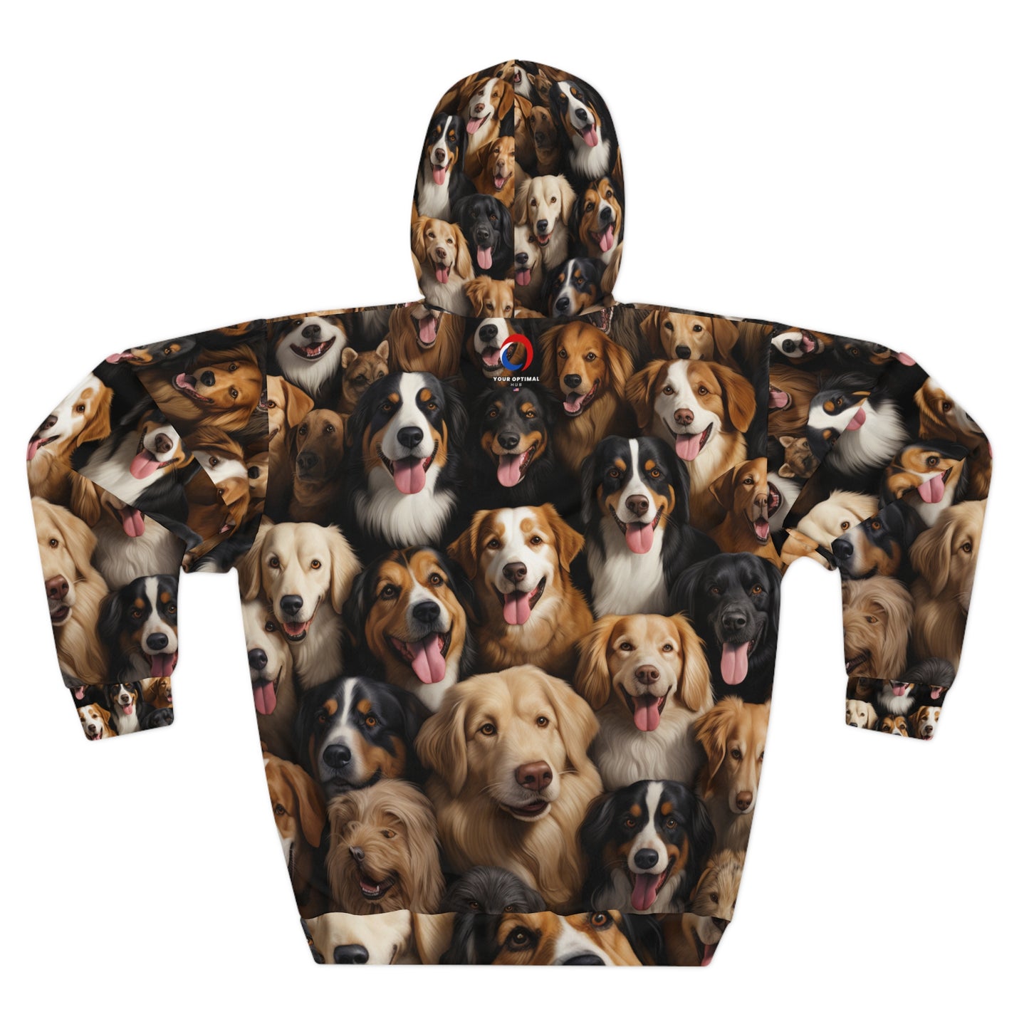 Ultra-Detailed Dog Motif Hoodie - Bold Dog Art Hoodie