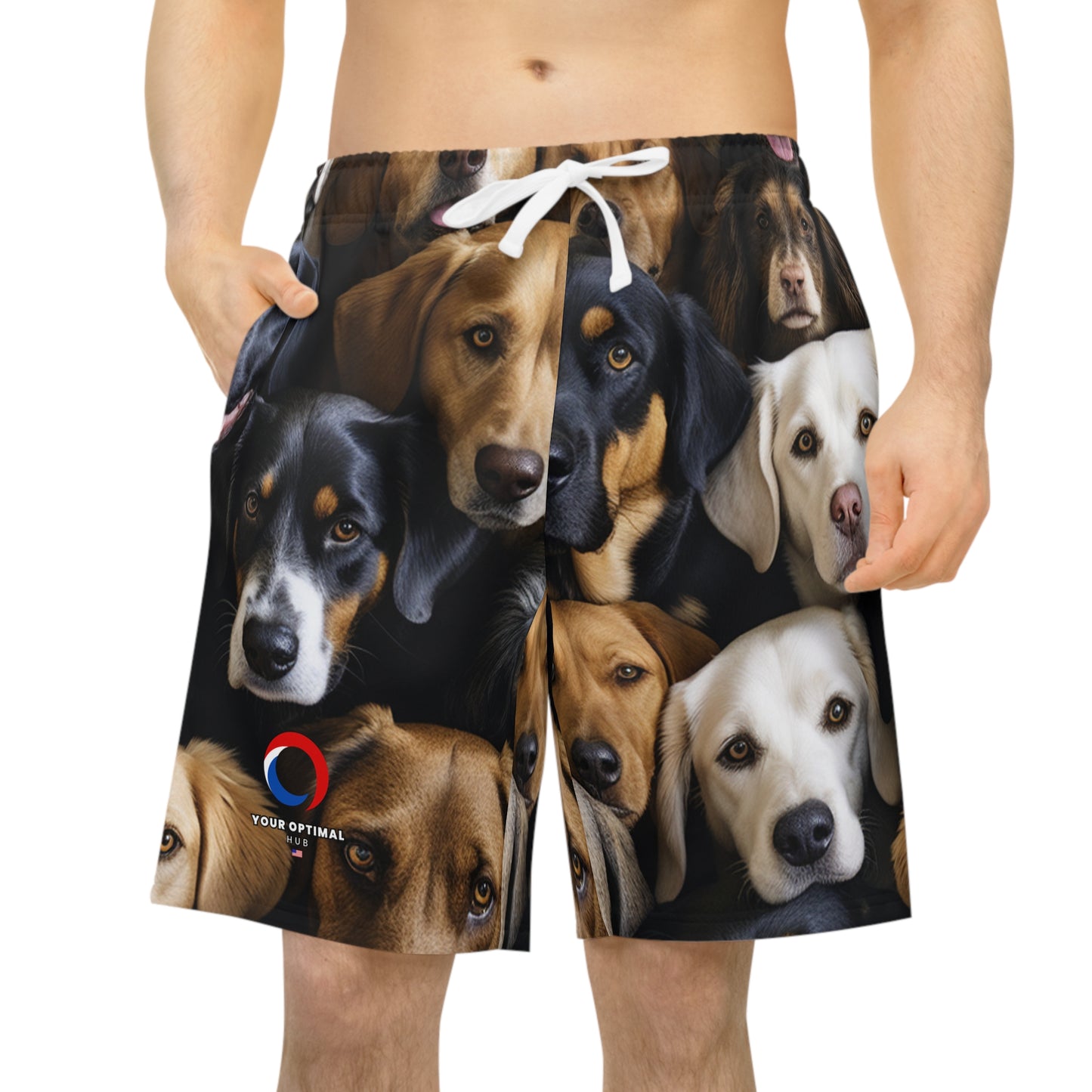 Pawsitively Perfect Dog Print Shorts - Bold Dog Art Shorts