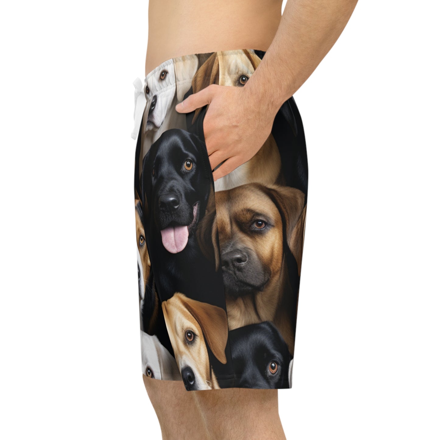 Canine Kaleidoscope Photoreal Shorts - Bold Dog Art Shorts