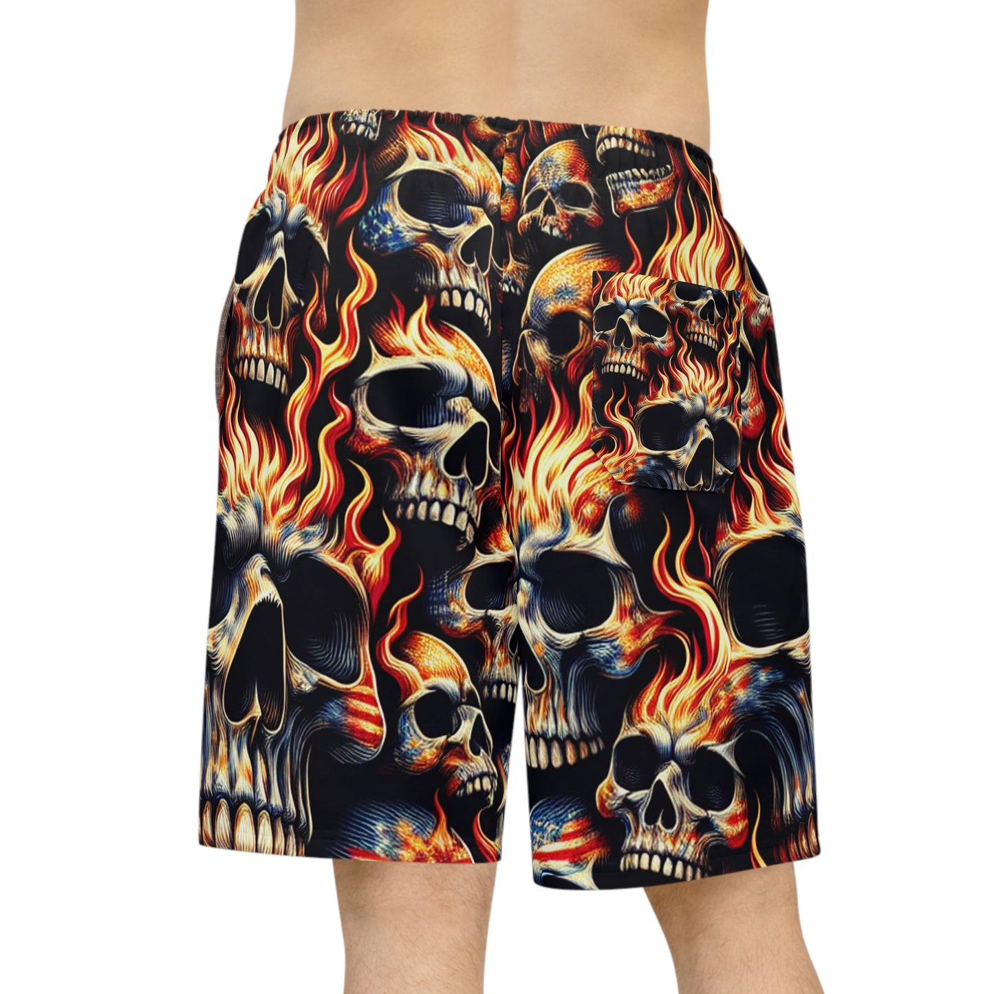 Haunting Patriot Blaze Shorts - Patriotic Streetwear