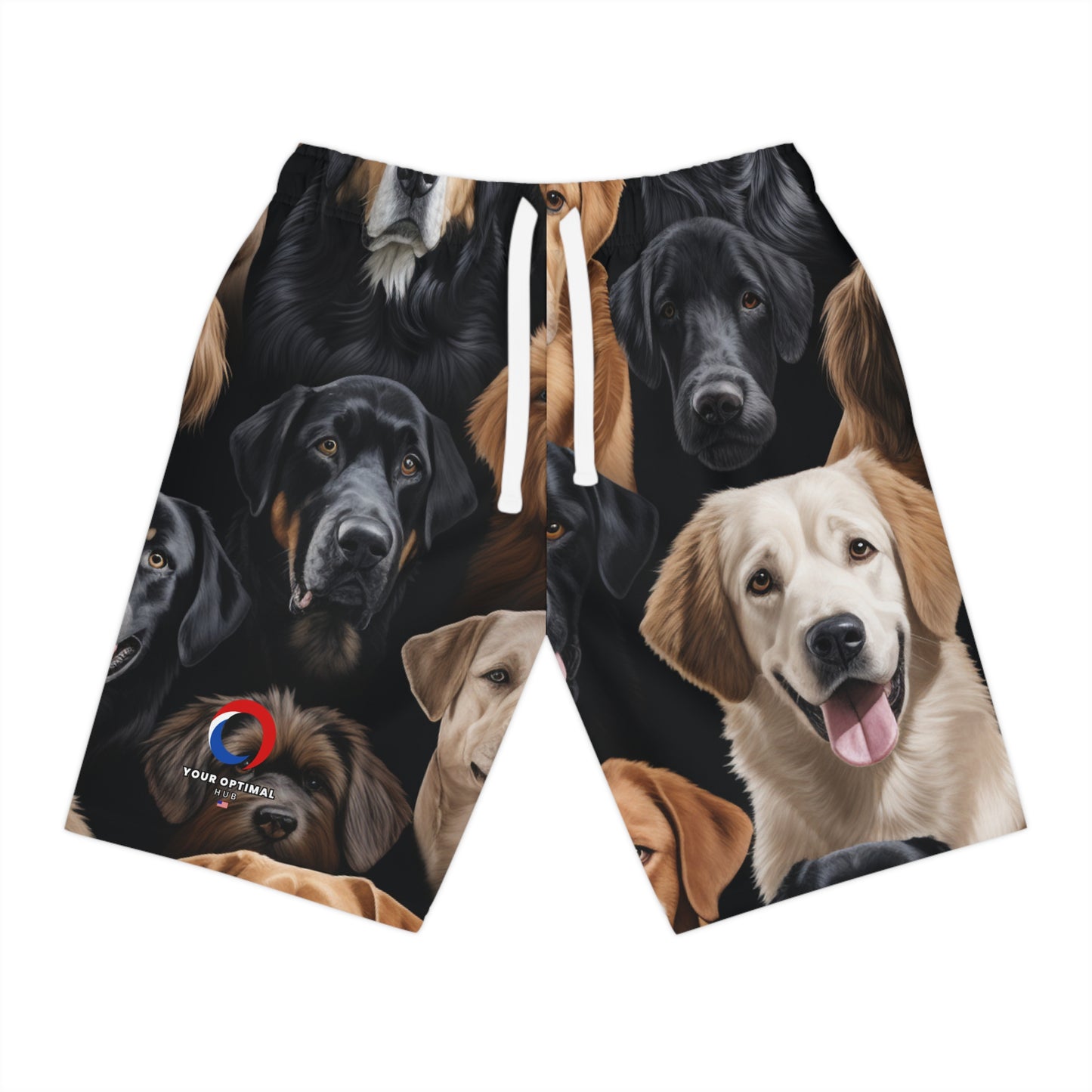 Barking Beauties Photographic Shorts - Bold Dog Art Shorts