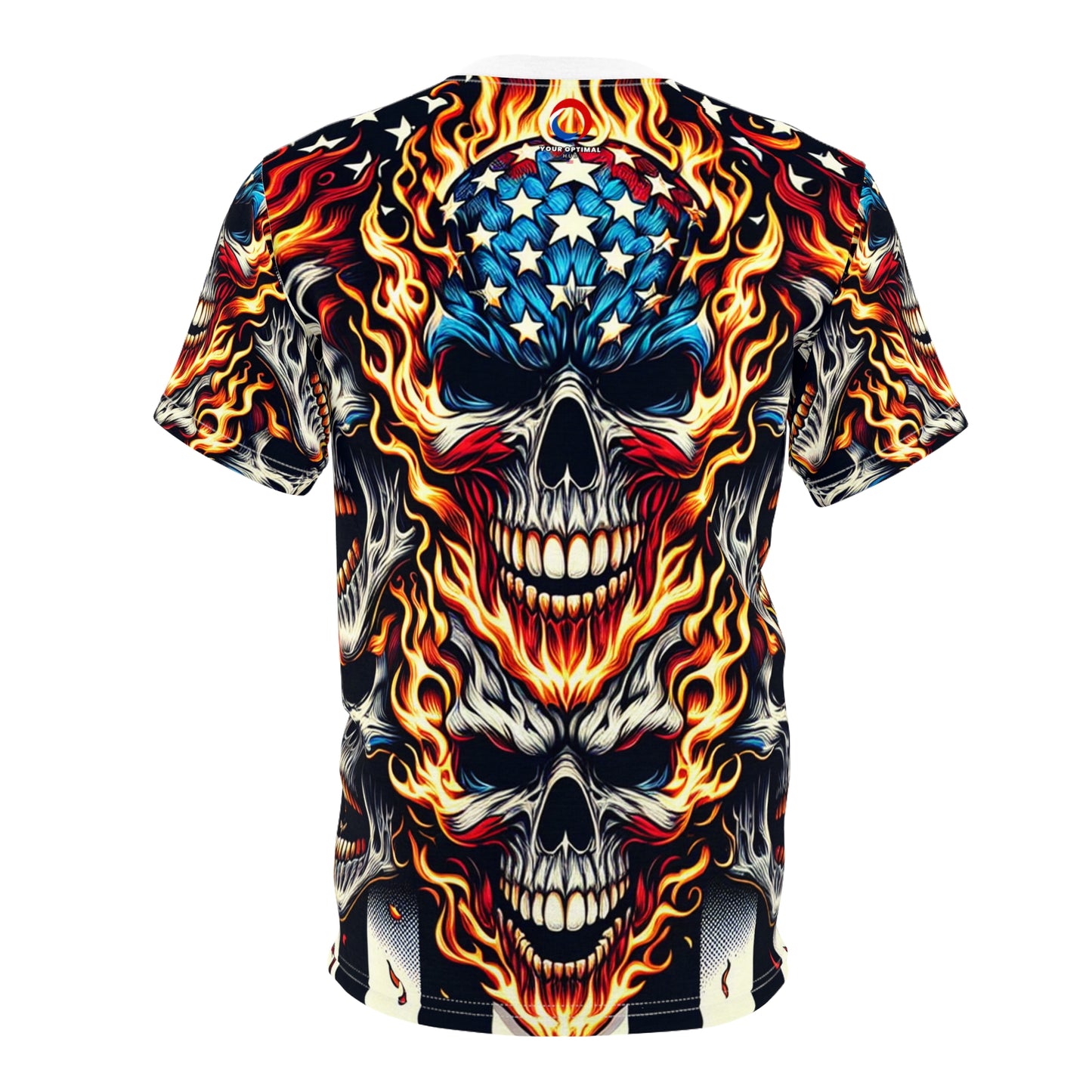 Spiritflame Sovereignty: Ghostly Glare - Patriotic Streetwear Tee