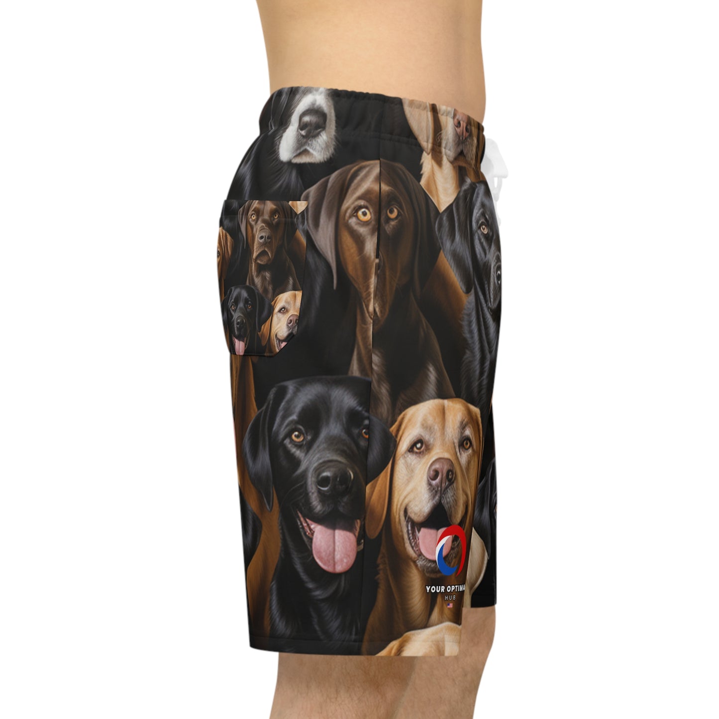 Pup Parade Ultra-Realistic Shorts - Bold Dog Art Shorts