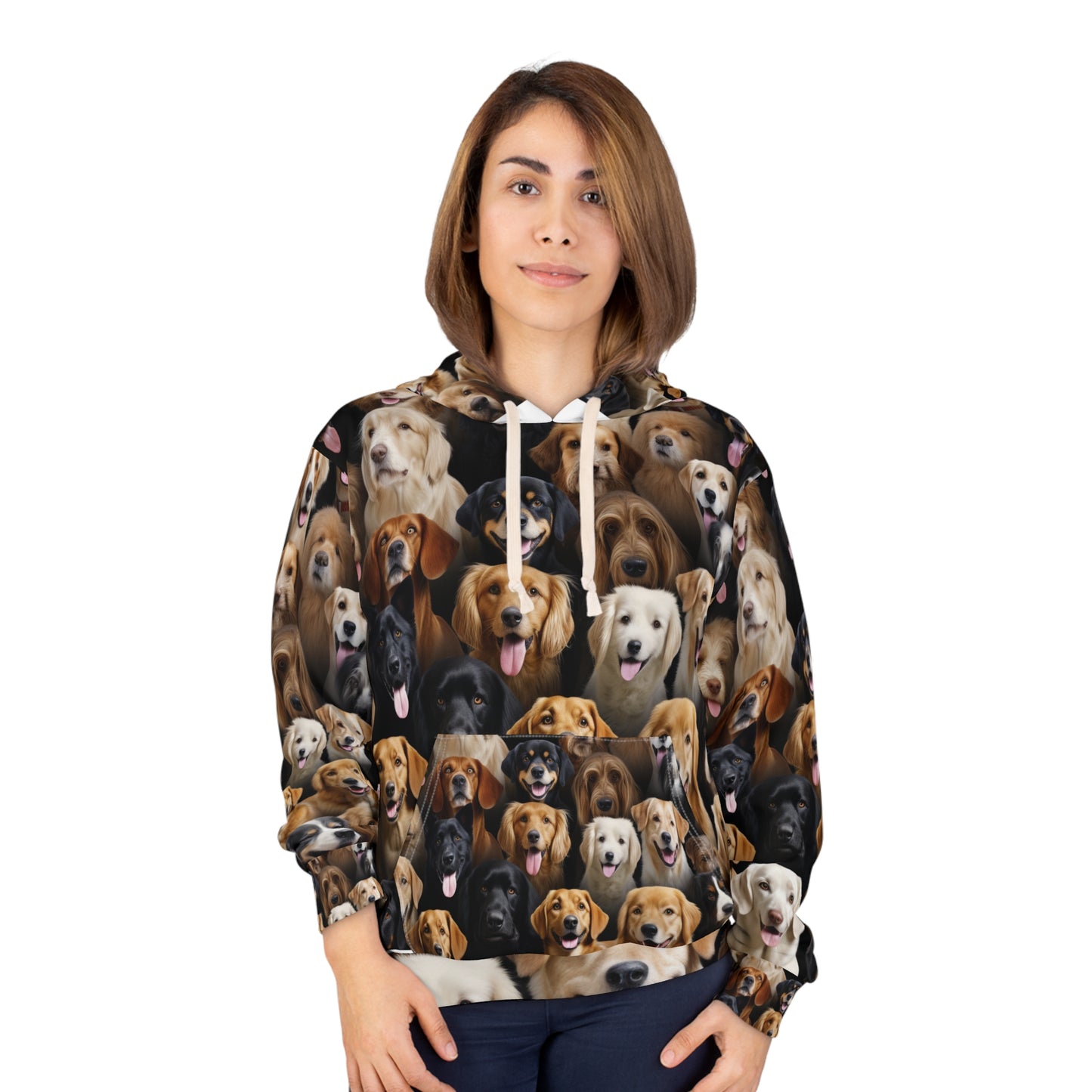 Photo-Quality Dog Pattern Hoodie - Bold Dog Art Hoodie