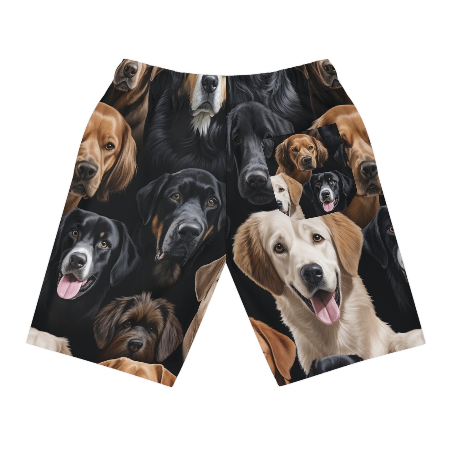 Barking Beauties Photographic Shorts - Bold Dog Art Shorts